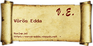 Vörös Edda névjegykártya