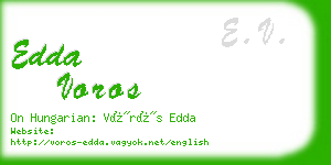 edda voros business card